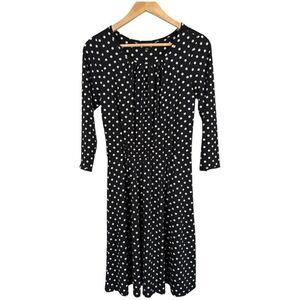 Ann Taylor Polka Dot Mini Fit and Flare Dress Small